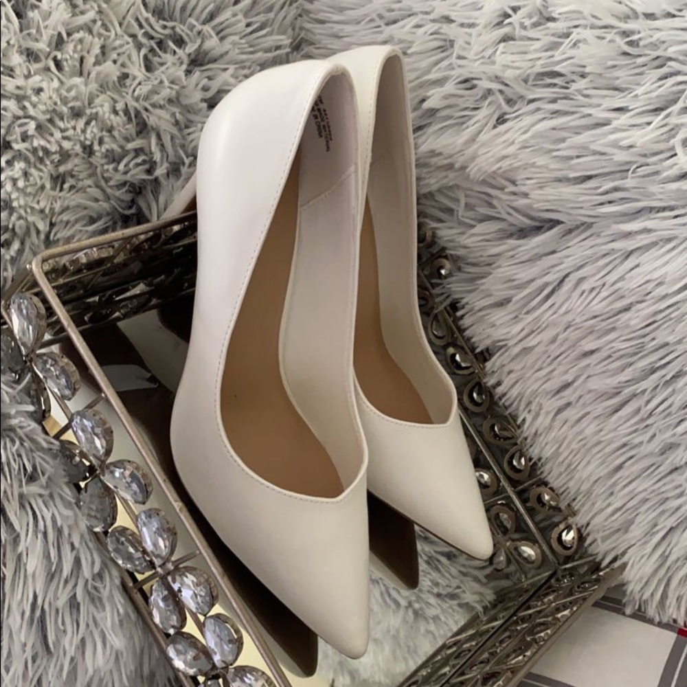 White heels.